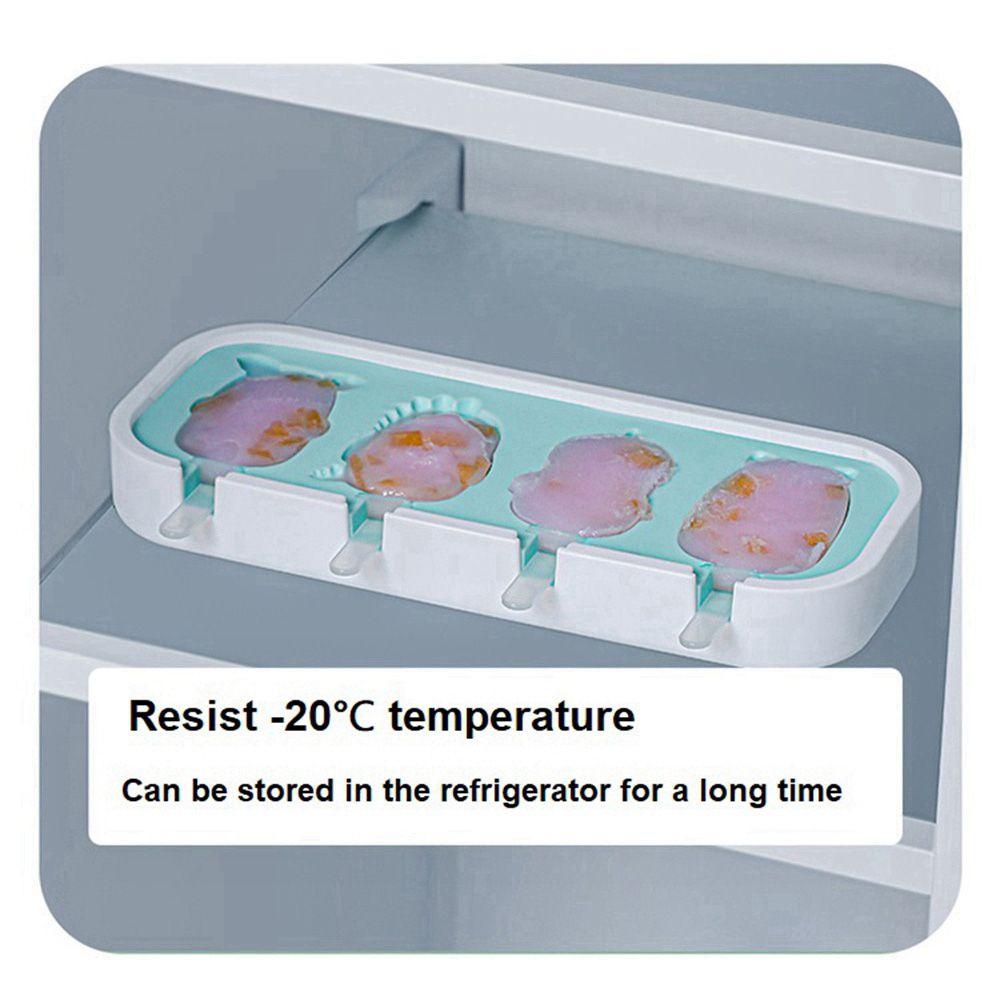 Khuôn Làm Kem / Sô Cô La 4 Ngăn Thiết Kế Dễ Thương Tiện Dụng Cho Nhà Bếp