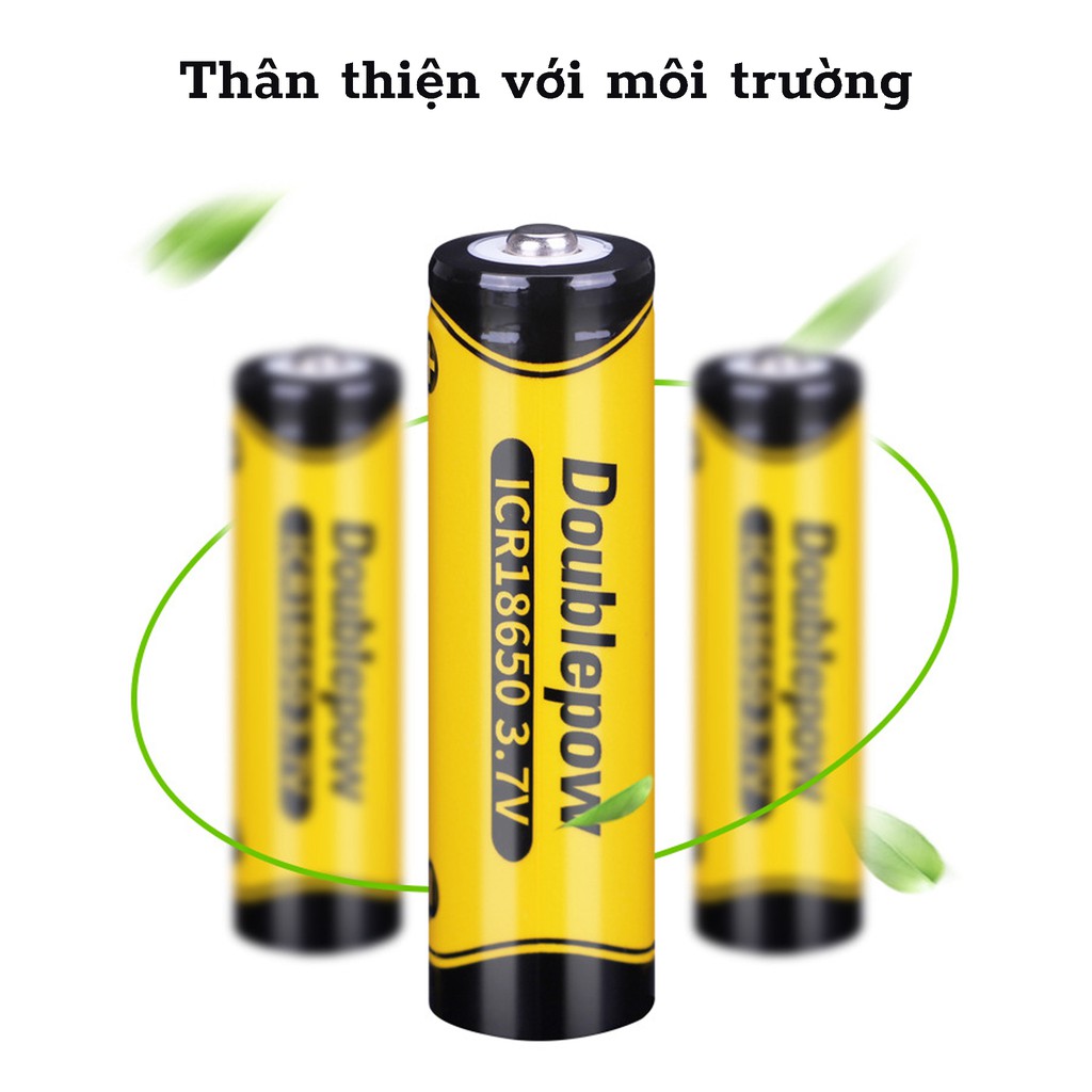 Pin sạc Doublepow 18650 3.7V 1200mAh- chính hãng Doublepow- Pin bền bỉ, an toàn