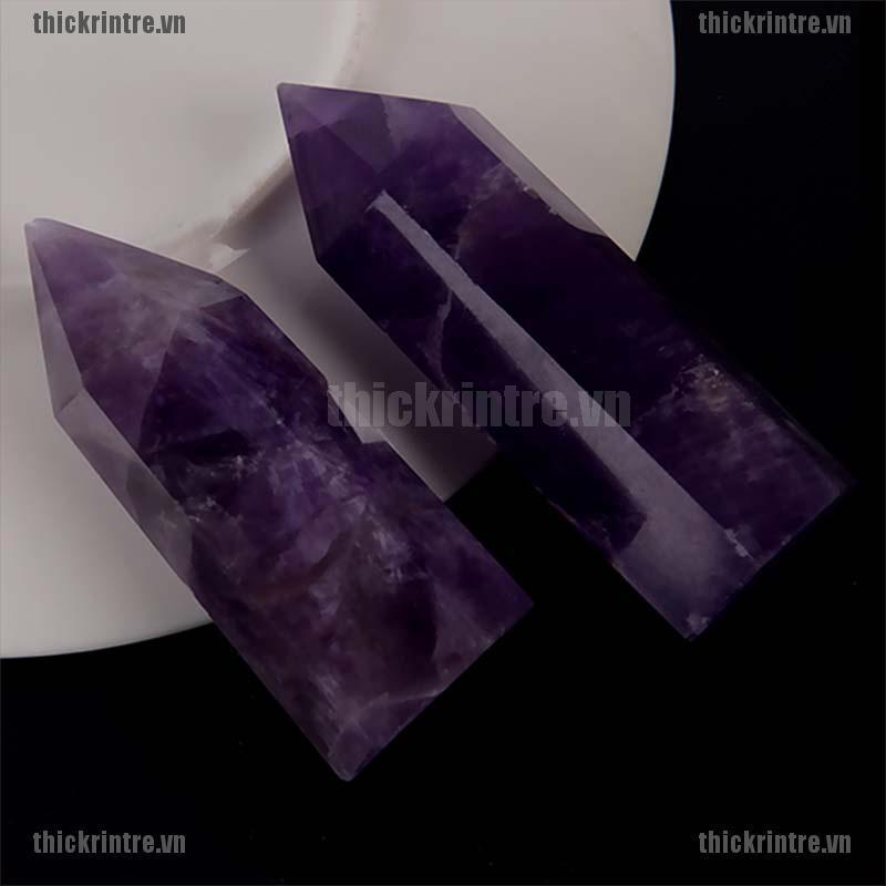 <Hot~new>Natural Purple Dream Amethyst Quartz Crystal Stone Point Healing Hexagonal Wand