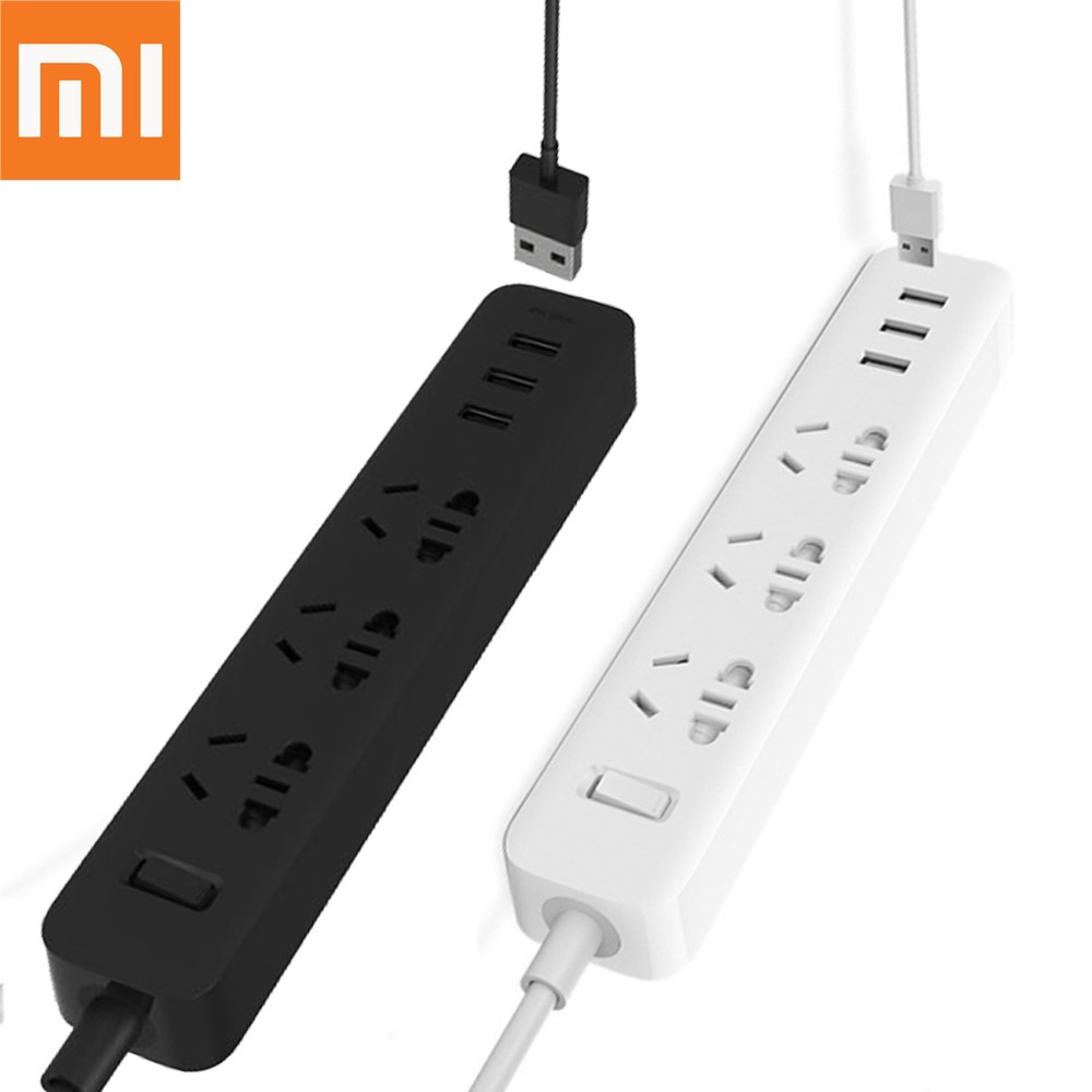 Xiaomi Smart Electronic Power Strip Socket Fast Charging 3 USB + 3 Sockets Plug