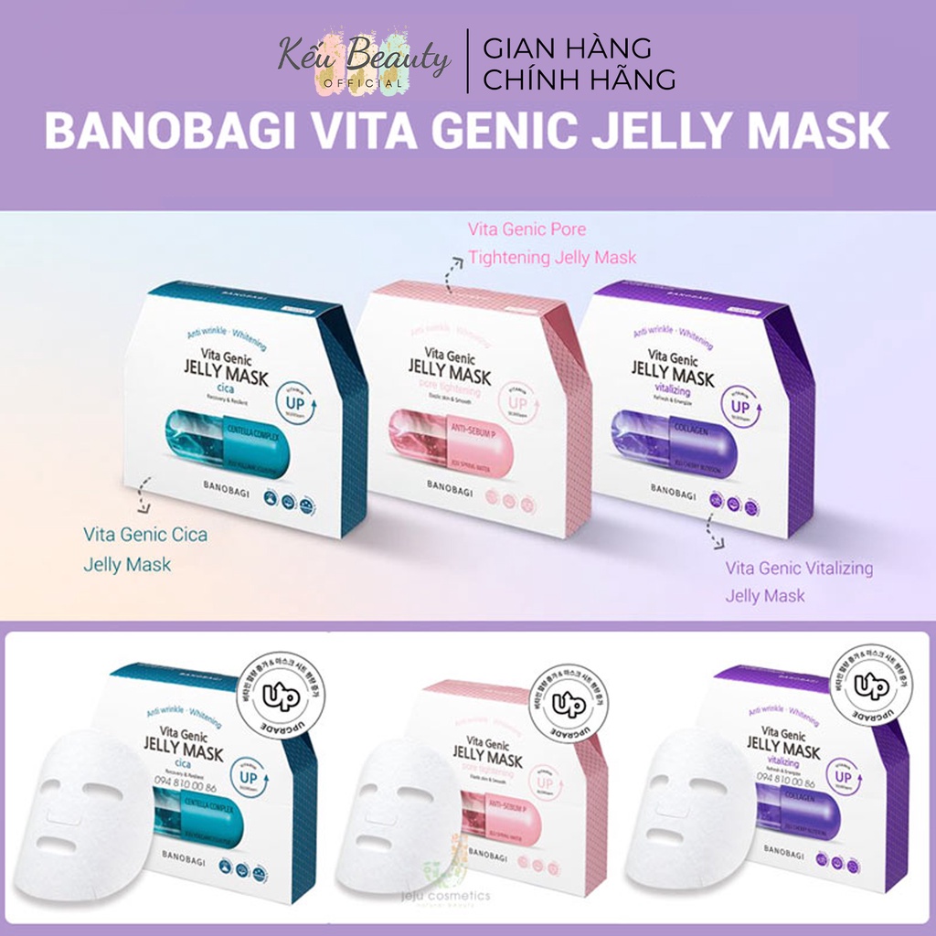 Combo 10 mặt nạ bổ sung Vitamin BANOBAGI Vita Genic Jelly Mask (30ml x 10)