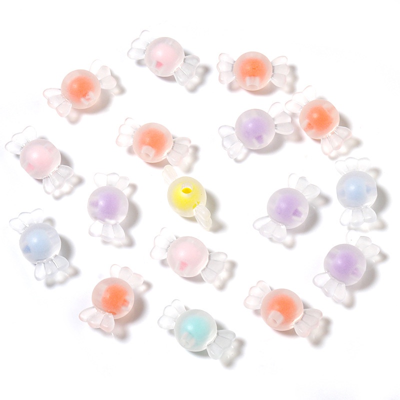 Bộ 100 hạt cườm bằng Acrylic nhiều kiểu cho làm trang sức