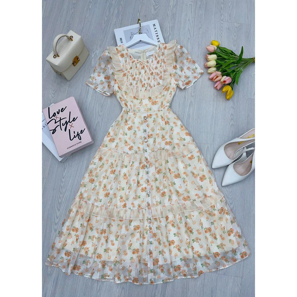 Váy tơ tầng xinh xắn hack dáng nhẹ nhàng- v282