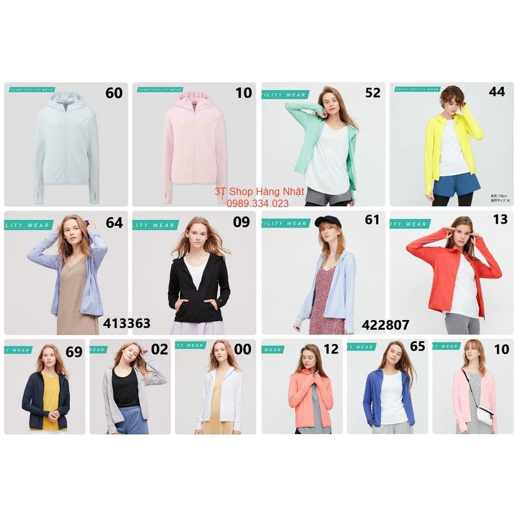 (Đủ Bill) Áo chống nắng Uniqlo chất AIRISM sẵn bigsize XL, 2XL, 3XL