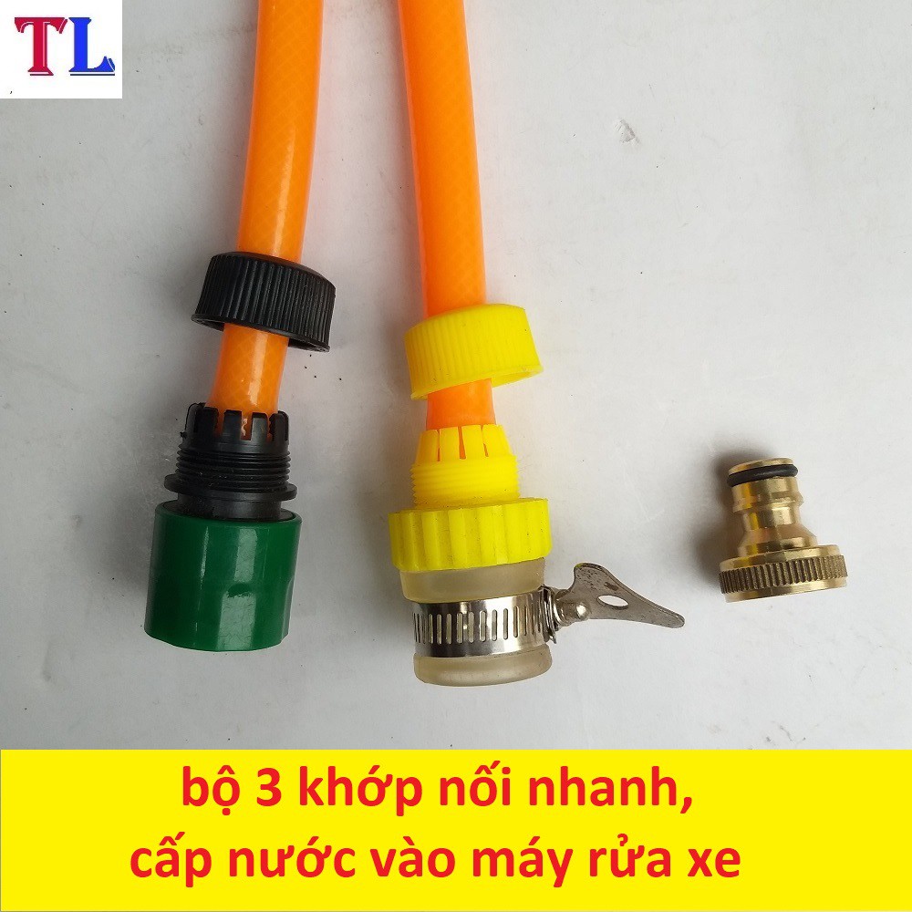 bộ 3 khớp nối nhanh cấp nước cho máy rửa xe