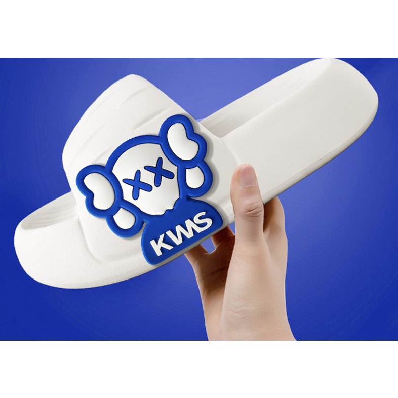 Dép nam nữ quai ngang bánh mì độn đế ullzang họa tiết cute, chất eva siêu bền êm chân không ngấm nước