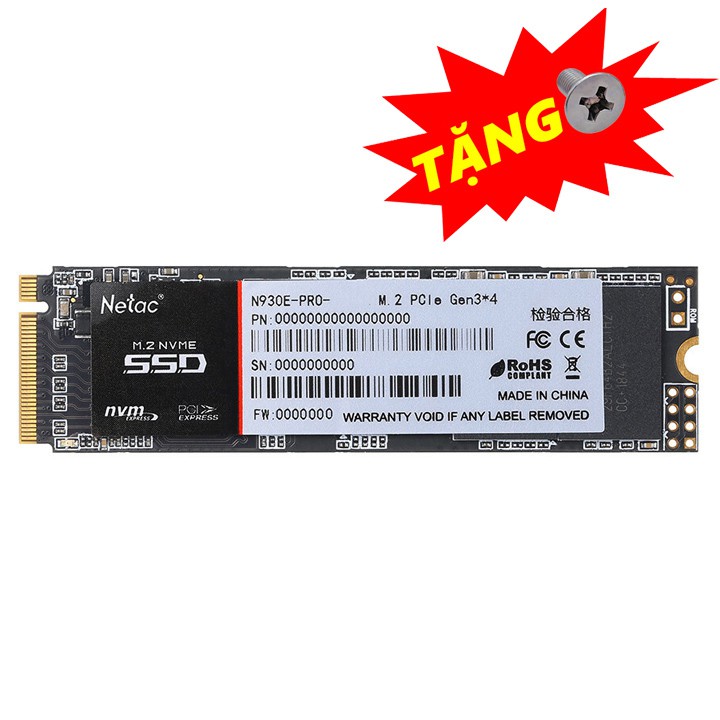Ổ cứng SSD M.2 PCIe NVMe Netac N930E Pro 256GB 128GB - bảo hành 3 năm