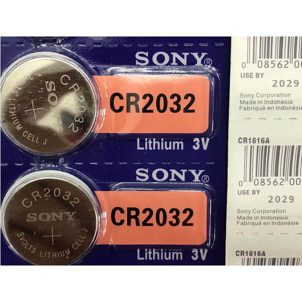 Pin cúc áo Sony 3V CR2032, CR2025, CR2016, CR1632, CR1620 , CR1616, CR1220 – Pin nút Sony lithium 3V