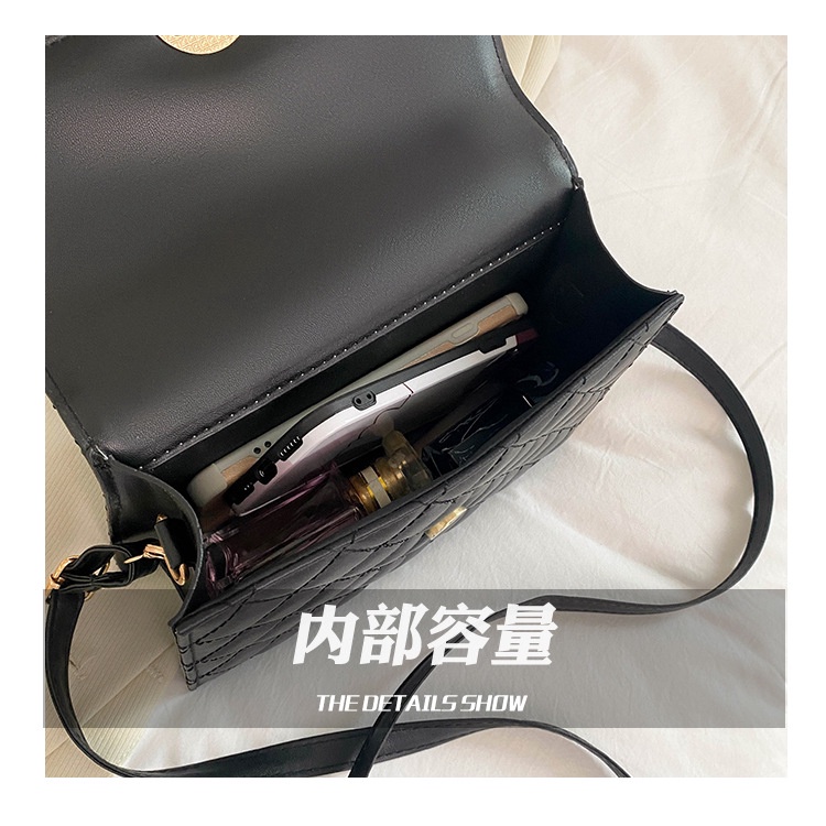Túi đeo chéo vai JASMIN NOIR vuông nhỏ kẻ sọc ô vuông thời trang nữ
