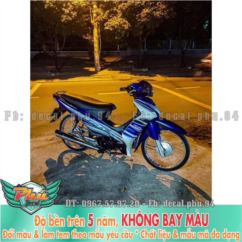 Tem rời elegant Xanh trắng -1