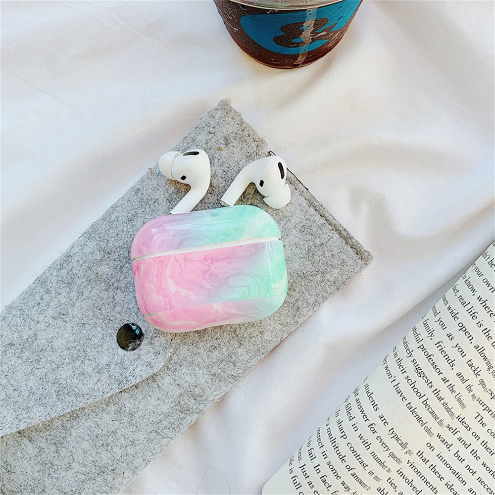 Vỏ bảo vệ hộp sạc tai nghe không dây Apple AirPods Pro airpod 3 bằng PC cứng họa tiết vân đá | BigBuy360 - bigbuy360.vn