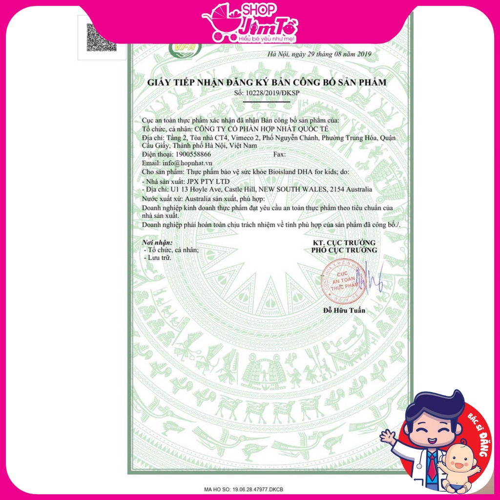 DHA Bioisland for kids Bổ Sung DHA Cho Bé Lọ 60 Viên