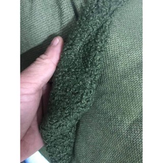 1m6 x 1m vải lông cừu loại 1 màu xanh rêu. 1 mặt.