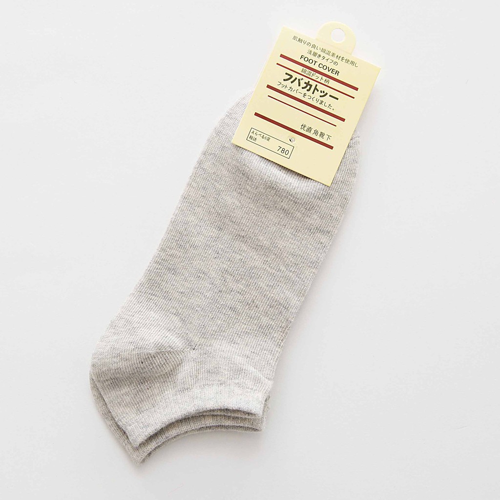 Tất nữ cổ ngắn basic cotton trơn nhiều màu đơn giản 88157 SHOP HOÀNG XUÂN