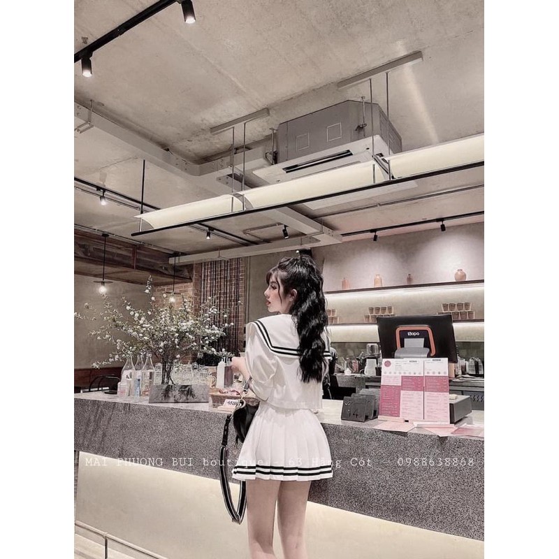 SET ÁO THUỶ THỦ MIX CHÂN VÁY PHA VIỀN | BigBuy360 - bigbuy360.vn