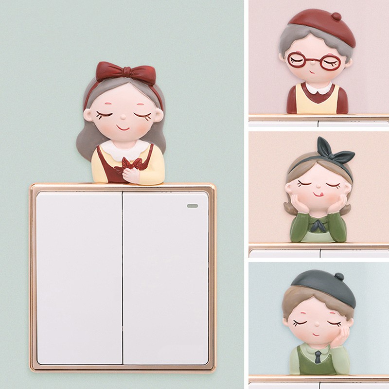 Nhãn dán trang trí công tắc điện kiểu dáng dễ thương