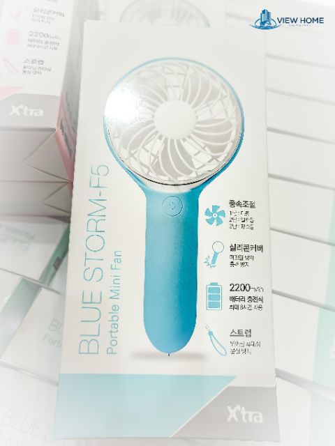 Quạt mini cầm tay Blue storm f5 xuất khẩu Korea xịn