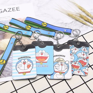 Túi Đựng Thẻ Móc Khoá Kèm Dây Đeo Tay Doremon Doraemon