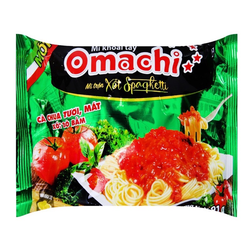 Sét 5 gói mì trộn spaghetti omachi.