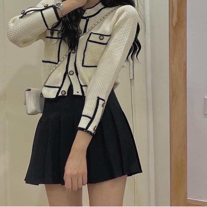 Chân váy tennis xếp ly lưng cao, Chân váy chữ a ngắn xếp li đẹp – (CV13)