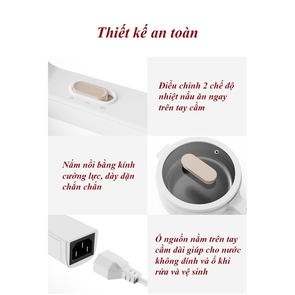 [Mã 254ELSALE giảm 7% đơn 300K] Nồi điện chiên, xào, nấu , nồi lẩu mini đa năng OIDIRE (Chống dính, bảo hành)