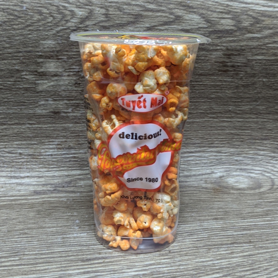 Bắp rang bơ và vị phô mai Popcorn Tuyết Mai ly 70g