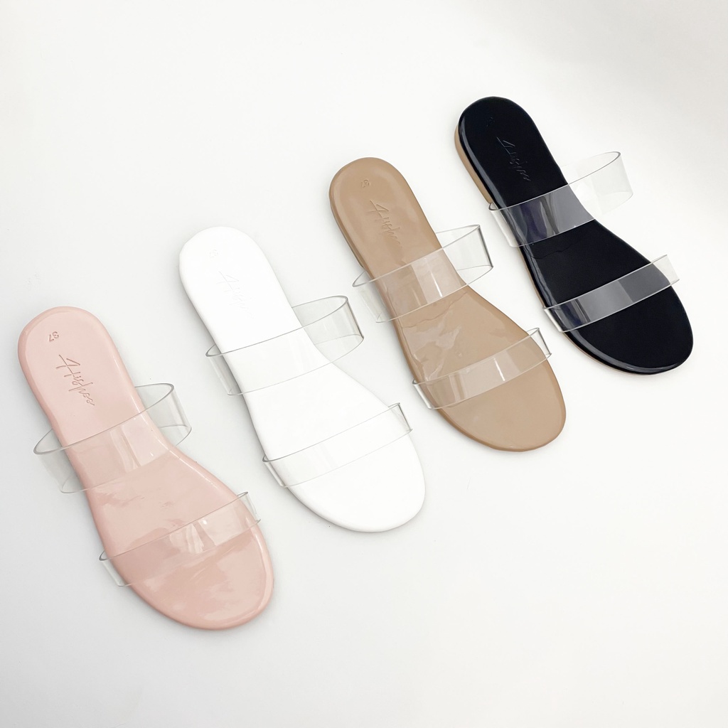 Dép lê Mika nữ thời trang kiểu dáng sandal đi biển 2 quai ngang chính hãng HISHOO S097