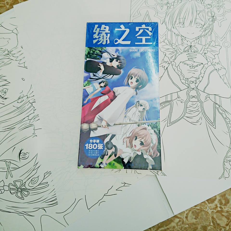 Postcard Yosuga No Sora bộ 180 cái - Bưu thiếp Anime