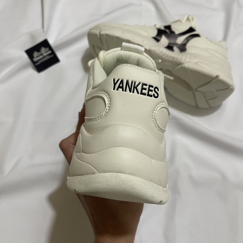 Giày boston MLB NY đen chữ nghiêng mới cao cấp giày MIB NY trắng full box bảo vệ túi kèm xách