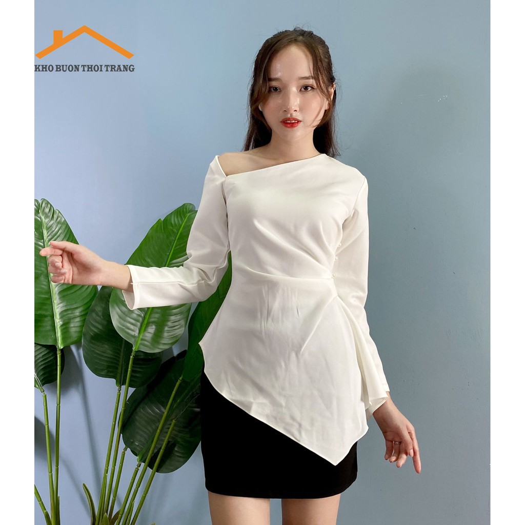 ÁO SƠ MI LỆCH VAI VẠT CHÉO | BigBuy360 - bigbuy360.vn