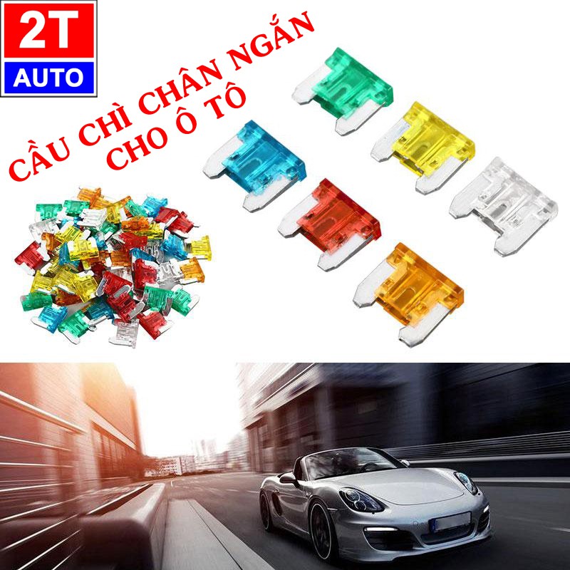 Bộ 05 Cầu chì ô tô xe hơi loại chân ngắn các loại ampe khác nhau - Car Fuse: SKU:281