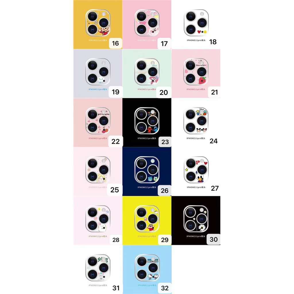 Hoạt Hình Miếng Dán Bảo Vệ Ống Kính Máy Ảnh Họa Tiết Gấu Pooh Cho Iphone 11 I11