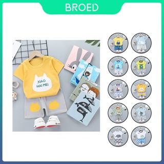 Bộ Đồ Thời Trang Vải Cotton Tay Ngắn Thân Thiện Với Da Cho Bé
