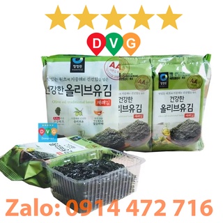 Bịch 9 Gói Lá Kim Ăn Liền Vị Dầu Oliu Truyền Thống Hàn Quốc Daesang 5 Gram x 9