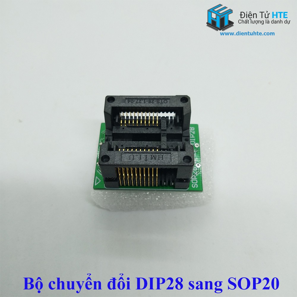 Socket chuyển đổi SOP20 SOIC20 sang DIP28 [HTE Quy Nhơn CN2]