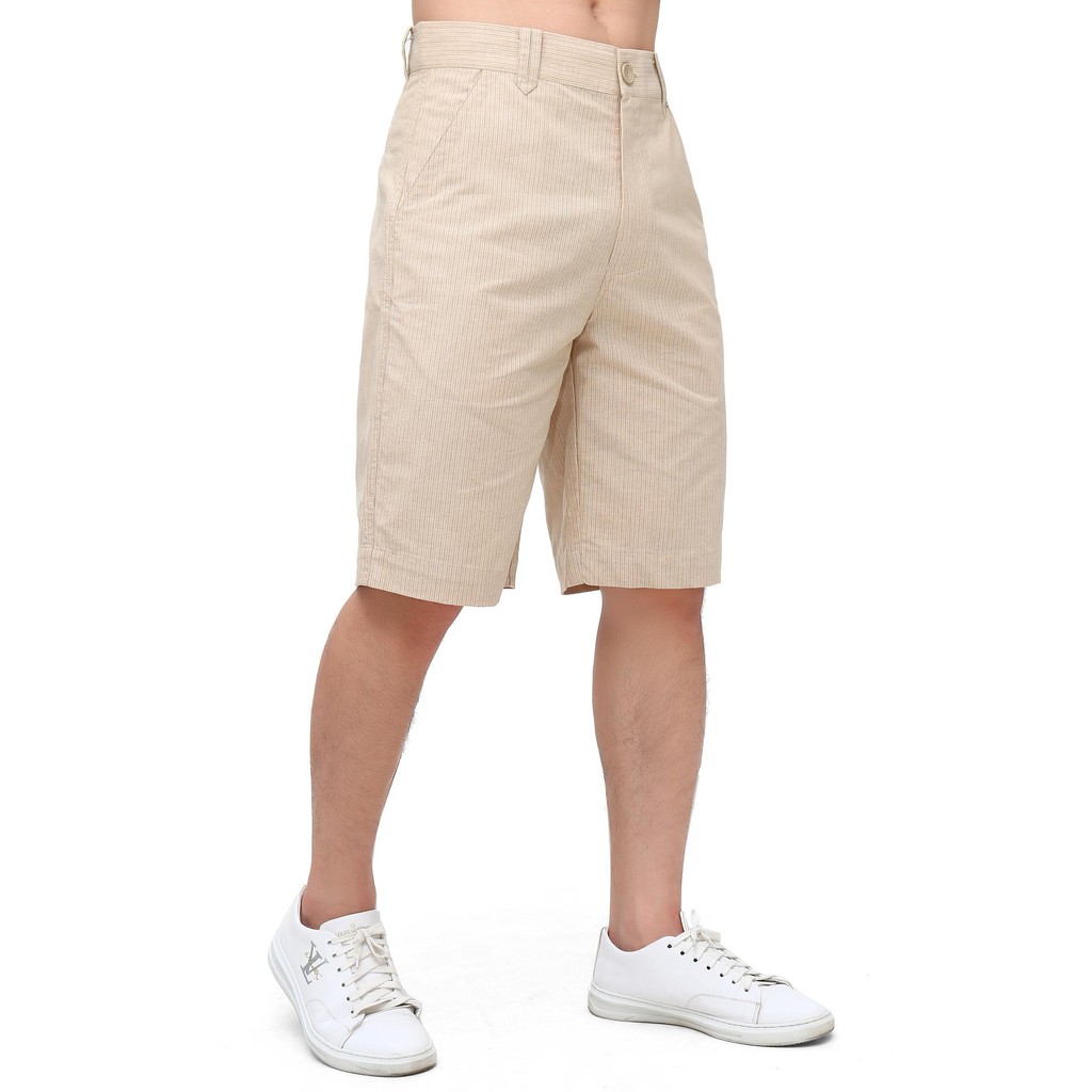 Quần short nam Narsis S4014 vàng kẻ tăm