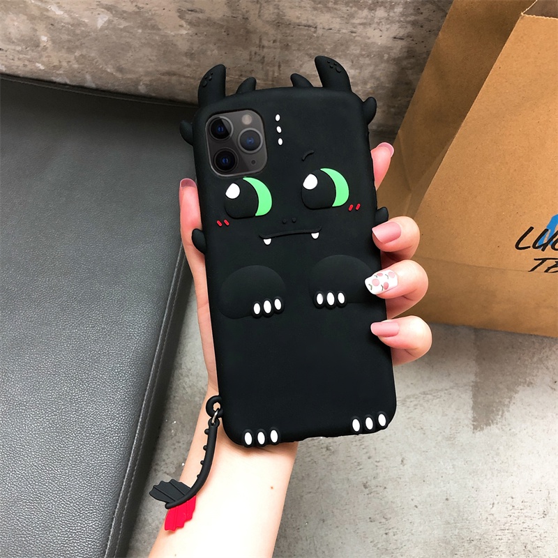 Ốp Điện Thoại Silicon In Hình Bí Kíp Luyện Rồng Trắng Đen Cho iPhone XS Max 11ProMax 12ProMax 13ProMax 7 / 8 Plus