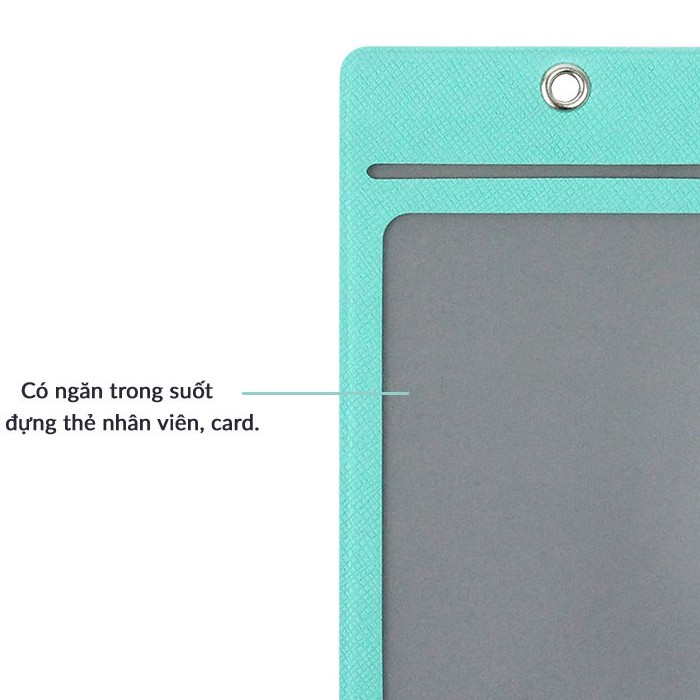 Thẻ đeo bảng tên nhân viên văn phòng bằng da PU - Thẻ bảng tên sinh viên 6.3x10.7 cm - FUNSHOP - Cobi Home