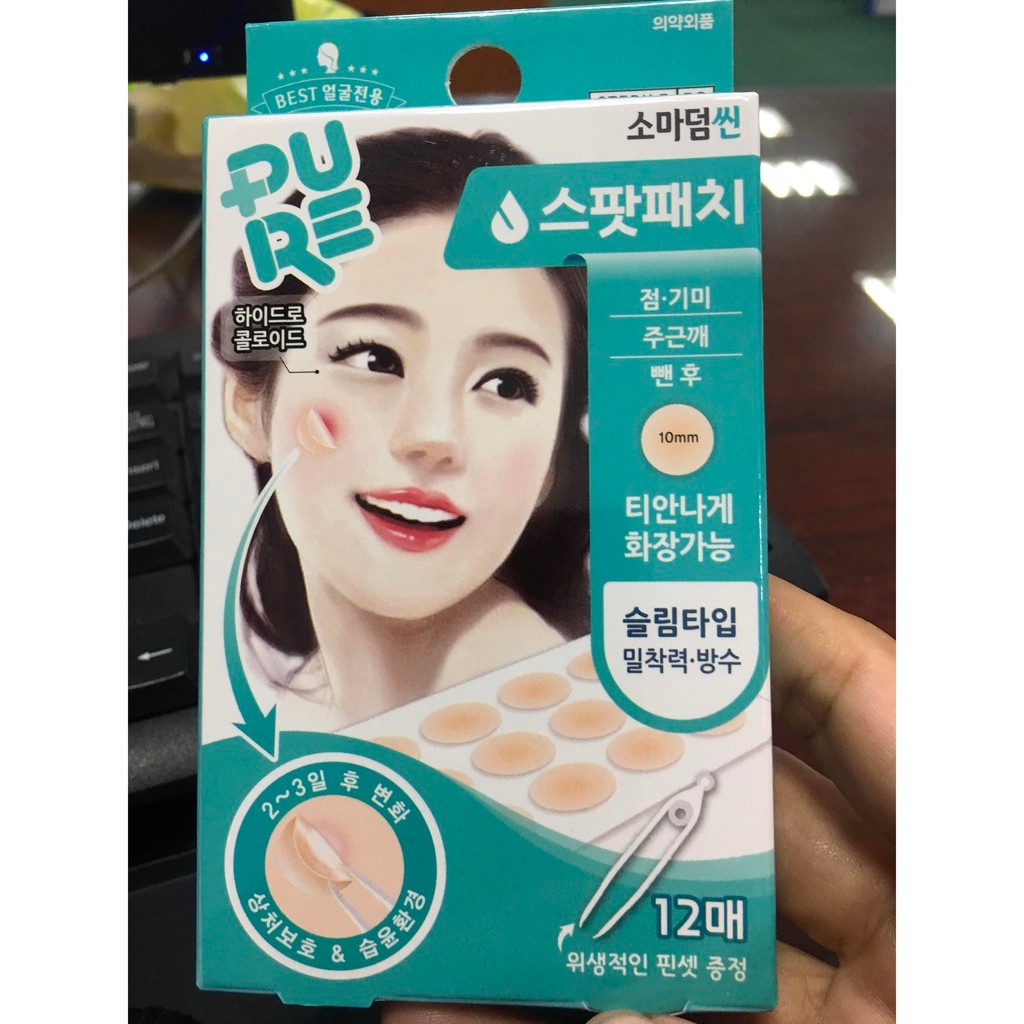 Miếng Dán Mụn, Băng Dán Vết Thương Somaderm- Thin Chứa Hydrocolloid Giúp Mờ Sẹo, Giảm Thâm 12-24 miếng