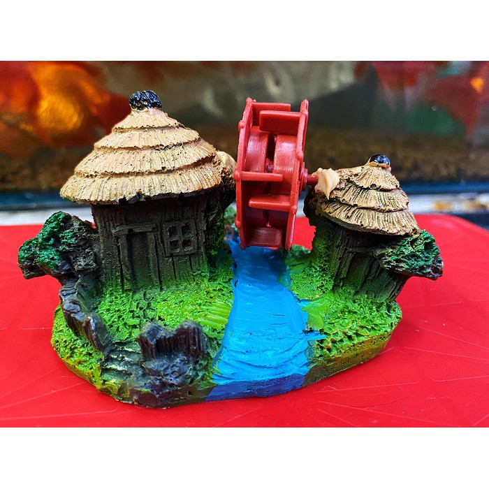 CẢNH NÚI BÁNH QUAY TRANG TRÍ HỒ CÁ NON BỘ 9X5X6CM
