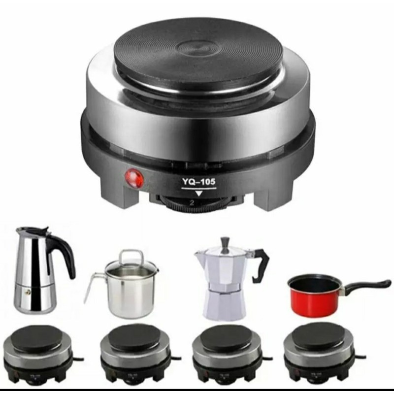 Ấm Pha Cafe Moka Pot + Bếp Điện - Combo Cả Bộ Gồm Ấm Moka 300ml ( 6 Cup ) Và Bếp Điện Mini 500W ( Chỉ Việc Dùng ) | BigBuy360 - bigbuy360.vn