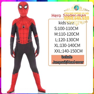 Trang phục hoá trang cho bé bộ hoá trang Người Nhện Spiderman đỏ Quần áo siêu nhân trẻ em