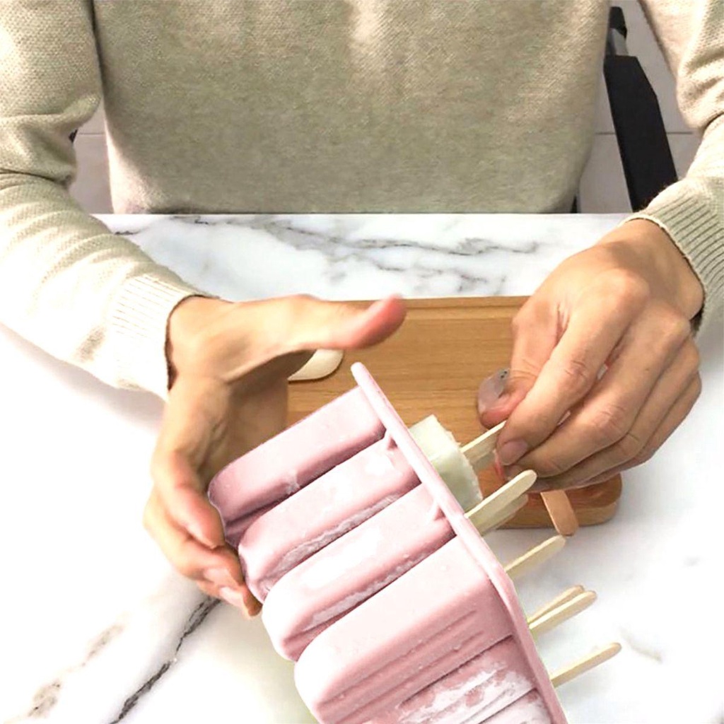 ELLSWORTH Khuôn Làm Kem Que 12 Ngăn Bằng Silicone Dễ Tháo Rời Tiện Dụng