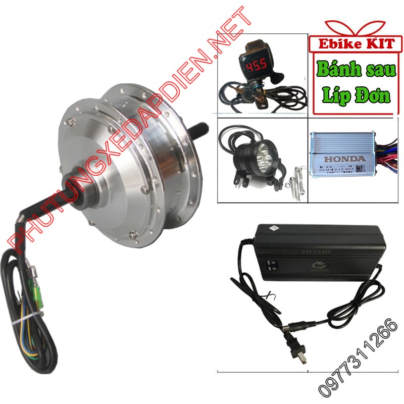 Thiết bị tự chế xe đạp điện sử dụng động cơ bánh sau Líp Đơn