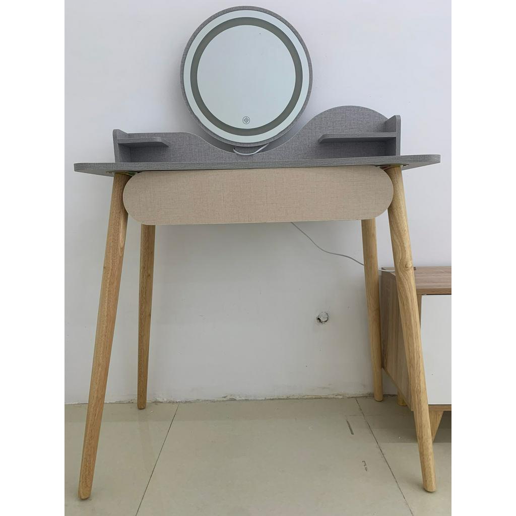 Bàn trang điểm có gương đèn Led - GP201 vân vải