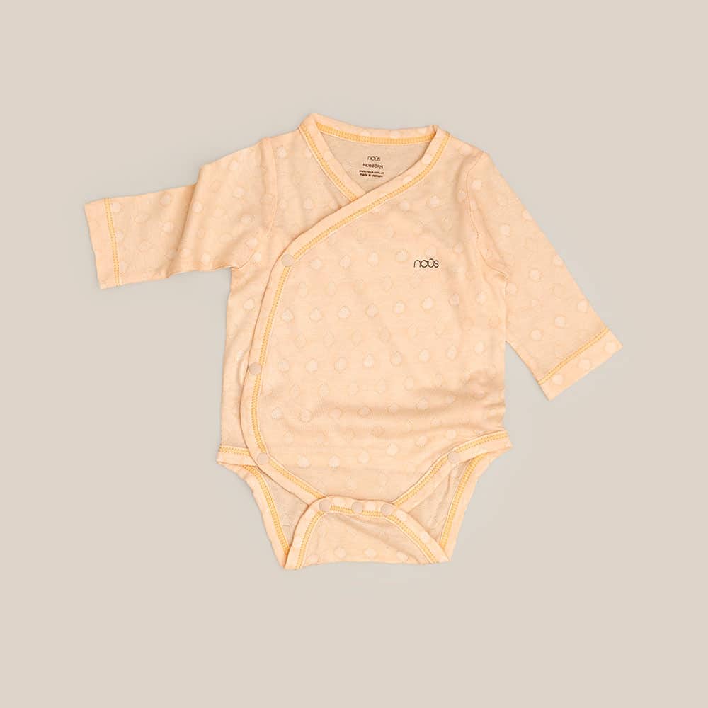 Bodysuit trẻ em cài lệch 3 màu dành cho bé sơ sinh thương hiệu Nous NB chất liệu NU air cao cấp