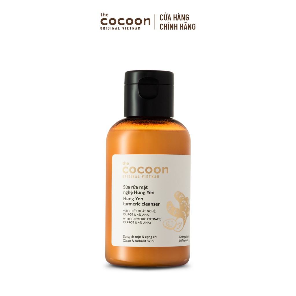 Sữa rửa mặt nghệ Hưng Yên Cocoon giúp da sạch mịn và rạng rỡ 140ml | BigBuy360 - bigbuy360.vn