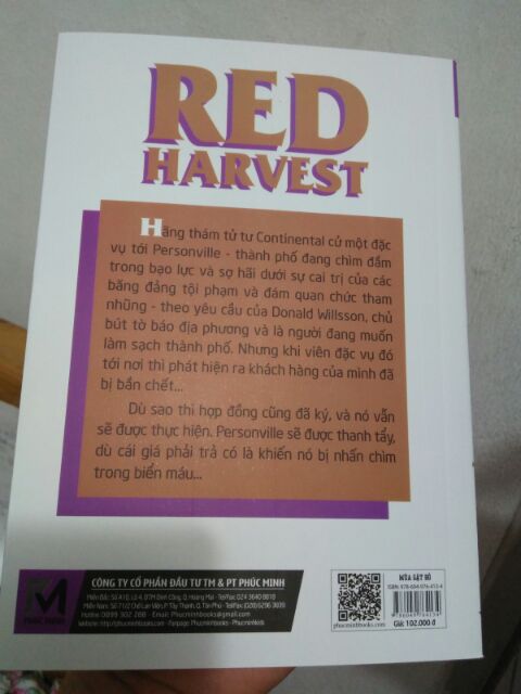 Sách - Mùa gặt đỏ - Tiểu thuyết trinh thám
