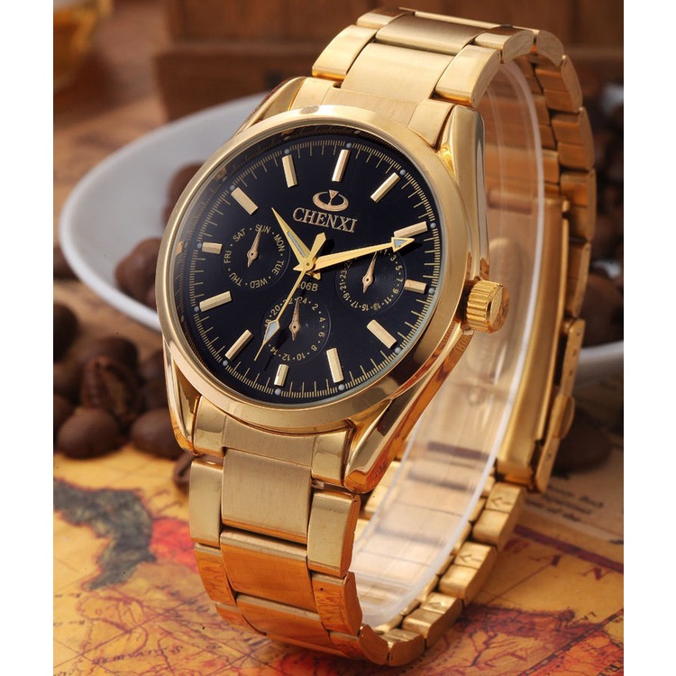 Đồng Hồ Đeo Tay CHENXI Chống Thấm Nước Bằng Thép Sang Trọng Cho Nam