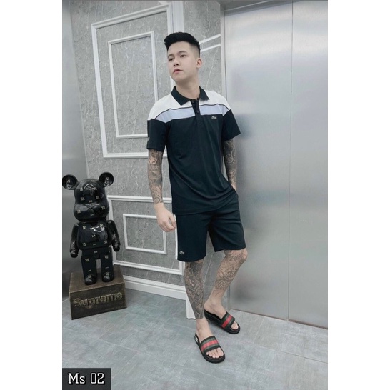 Bộ cộc nam, Bộ thể thao cá sấu chất thun loại đẹp